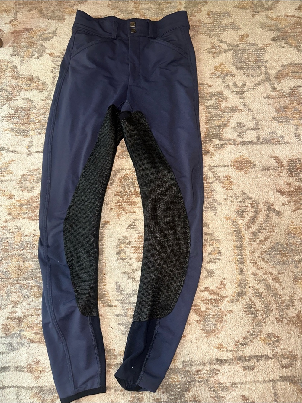 FITS Riding Women’s Navy Riding Leggings with Black Knee Patch